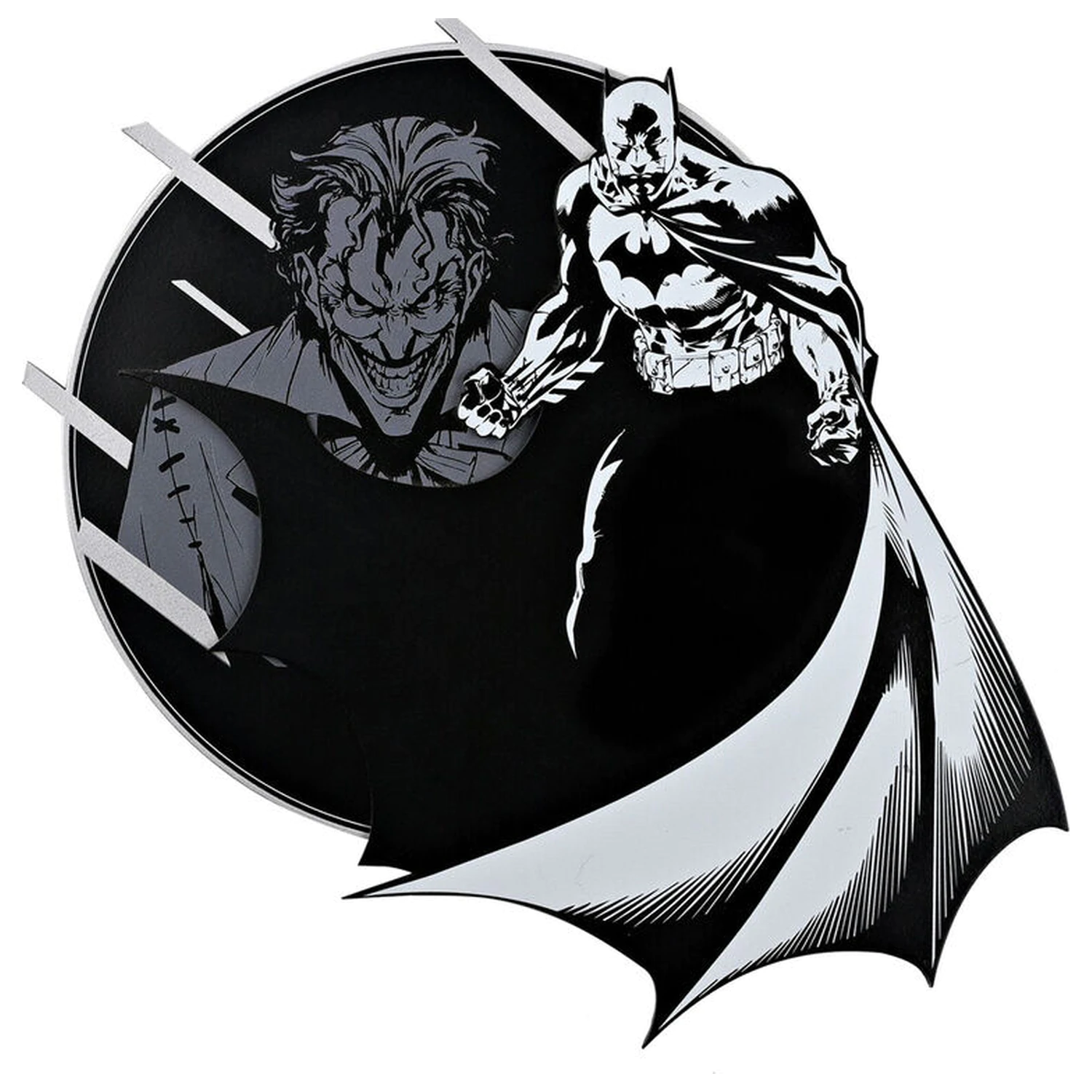DC Comics Batman & Joker drevená vrstvená okrúhla plaketa produktová fotografia