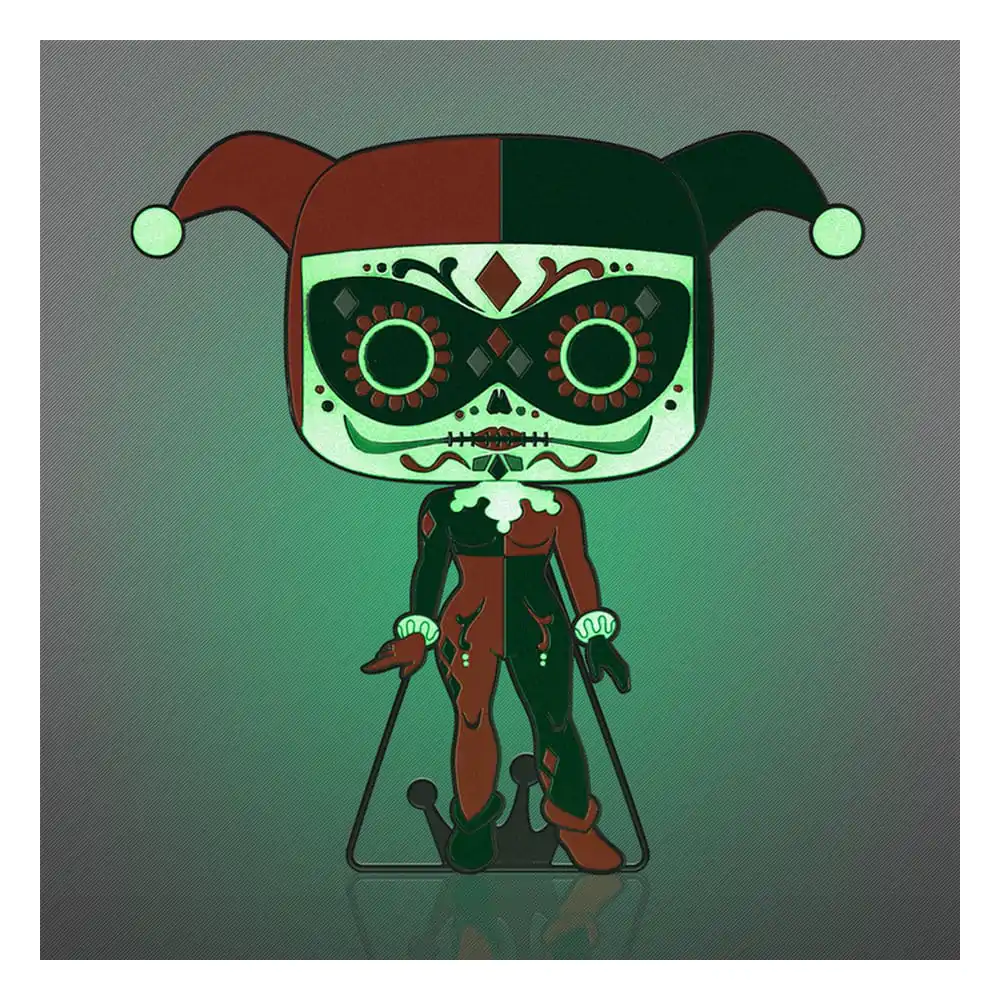 DC Comics DOTD Loungefly POP! Smaltovaná Pinská Brošňa Harley Quinn (Svietiaca v Tme) 10 cm produktová fotografia
