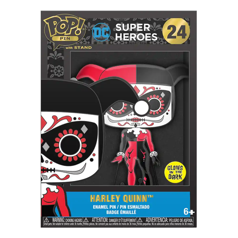 DC Comics DOTD Loungefly POP! Smaltovaná Pinská Brošňa Harley Quinn (Svietiaca v Tme) 10 cm produktová fotografia
