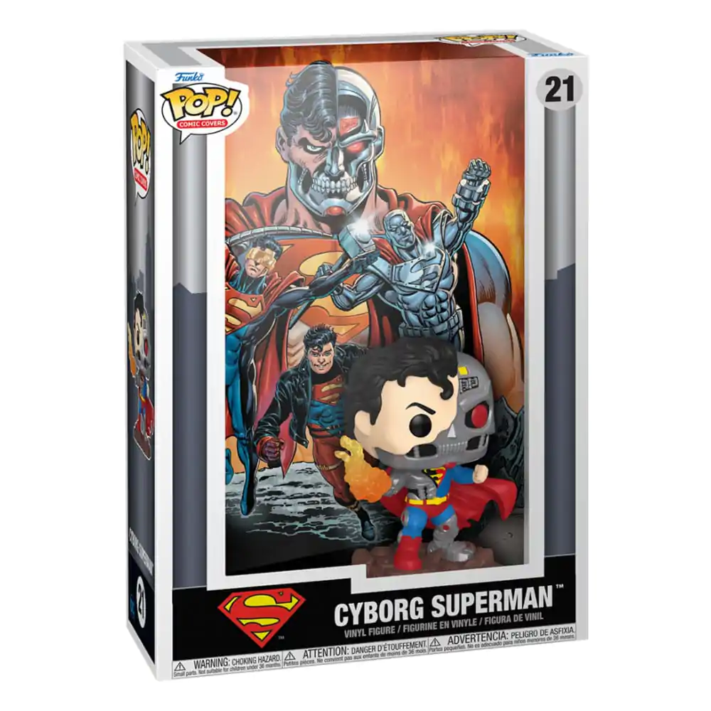 DC Comics Funko POP! Comic Cover Vinylová figúrka Cyborg Superman 9 cm termékfotó