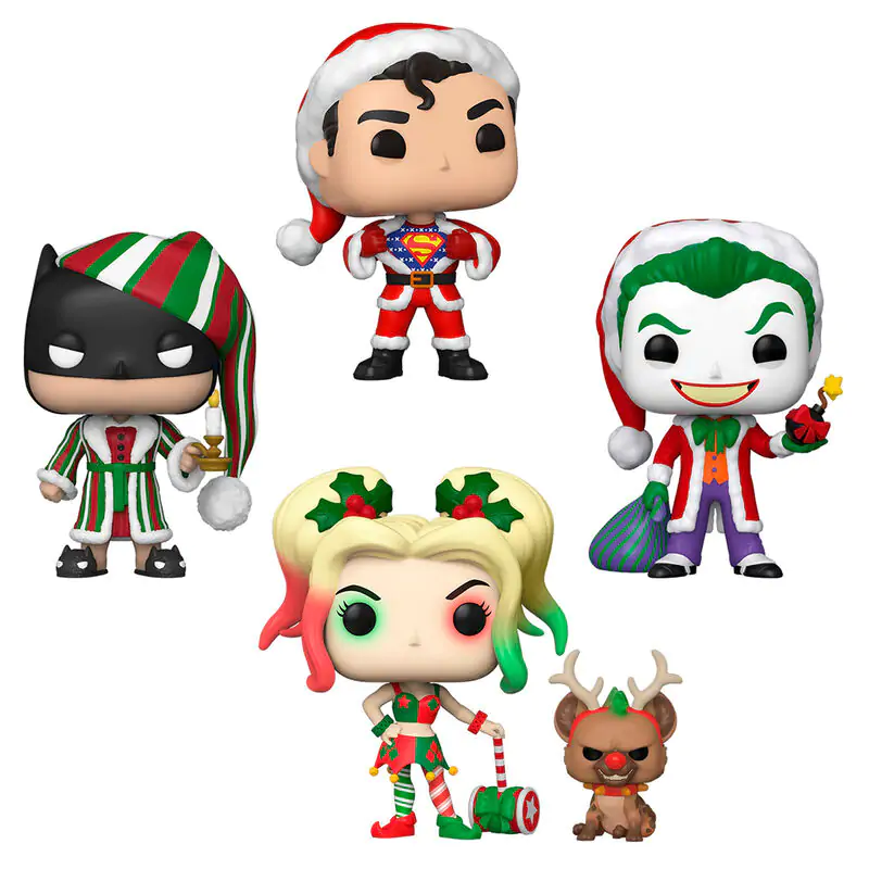 DC Comics POP! Heroes Vinylová figúrka 4-Pack Holiday 9 cm produktová fotografia