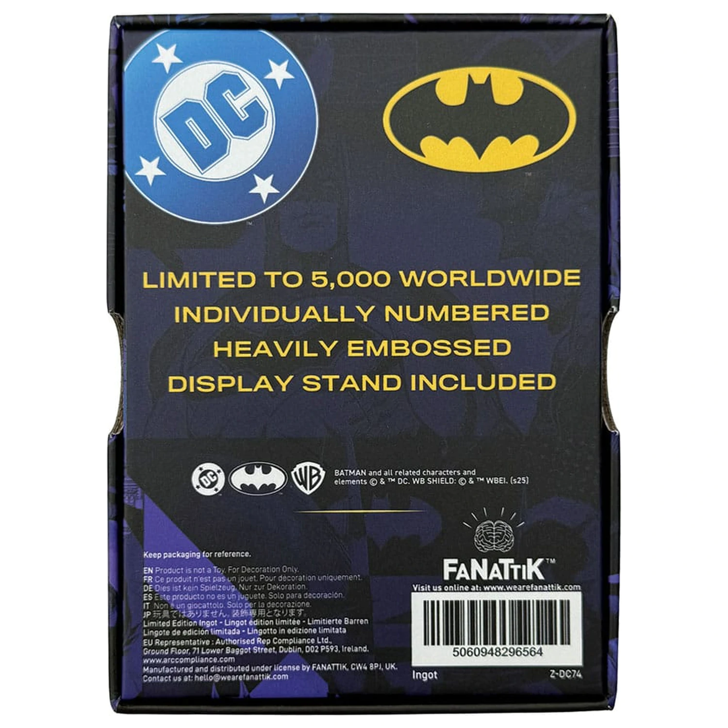 DC Comics Ingot Batman Armour limitovaná edícia produktová fotografia