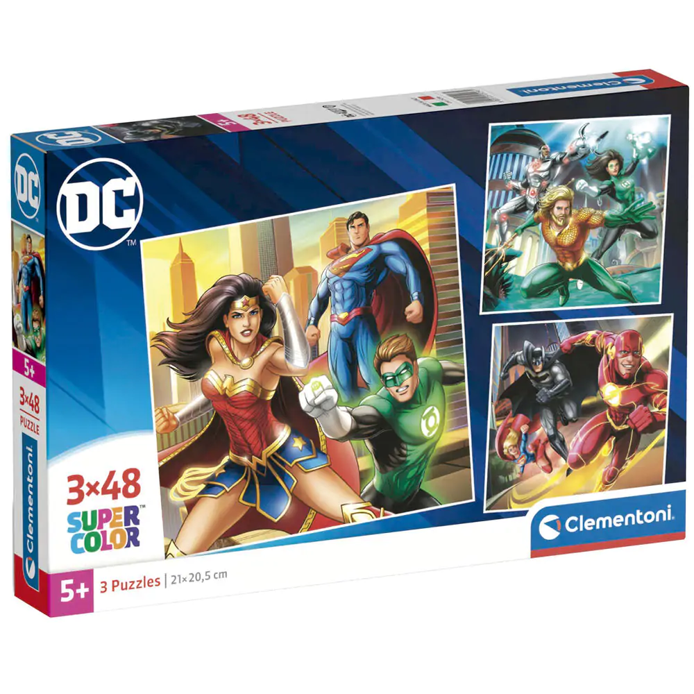 DC Comics Justice League puzzle 3 x 48 dielikov produktová fotografia