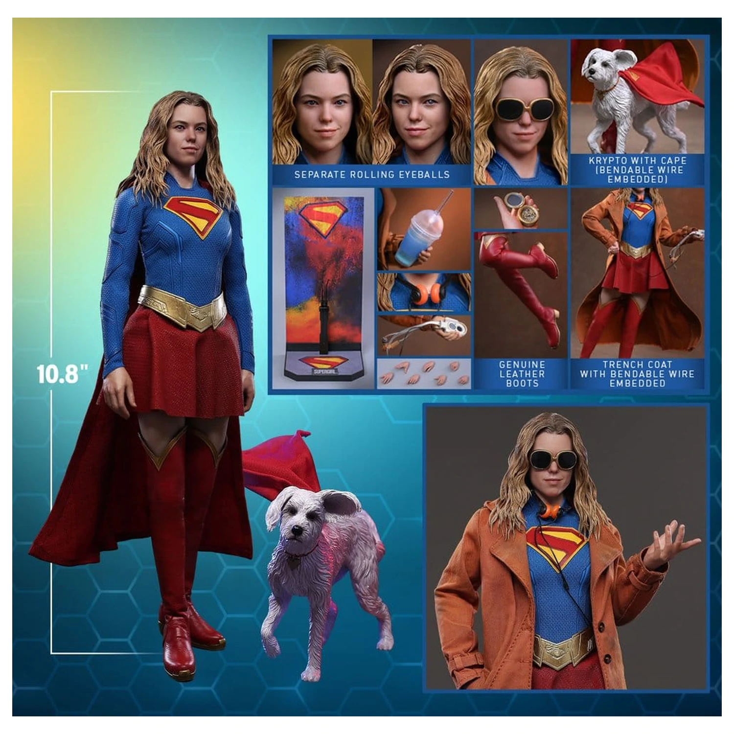 DC Comics Movie Masterpiece súprava akčných figúrok Supergirl & Krypto 28 cm produktová fotografia