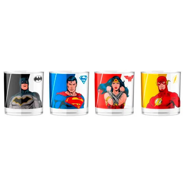 DC Comics sada pohárov na štamperlíky 4-Pack produktová fotografia