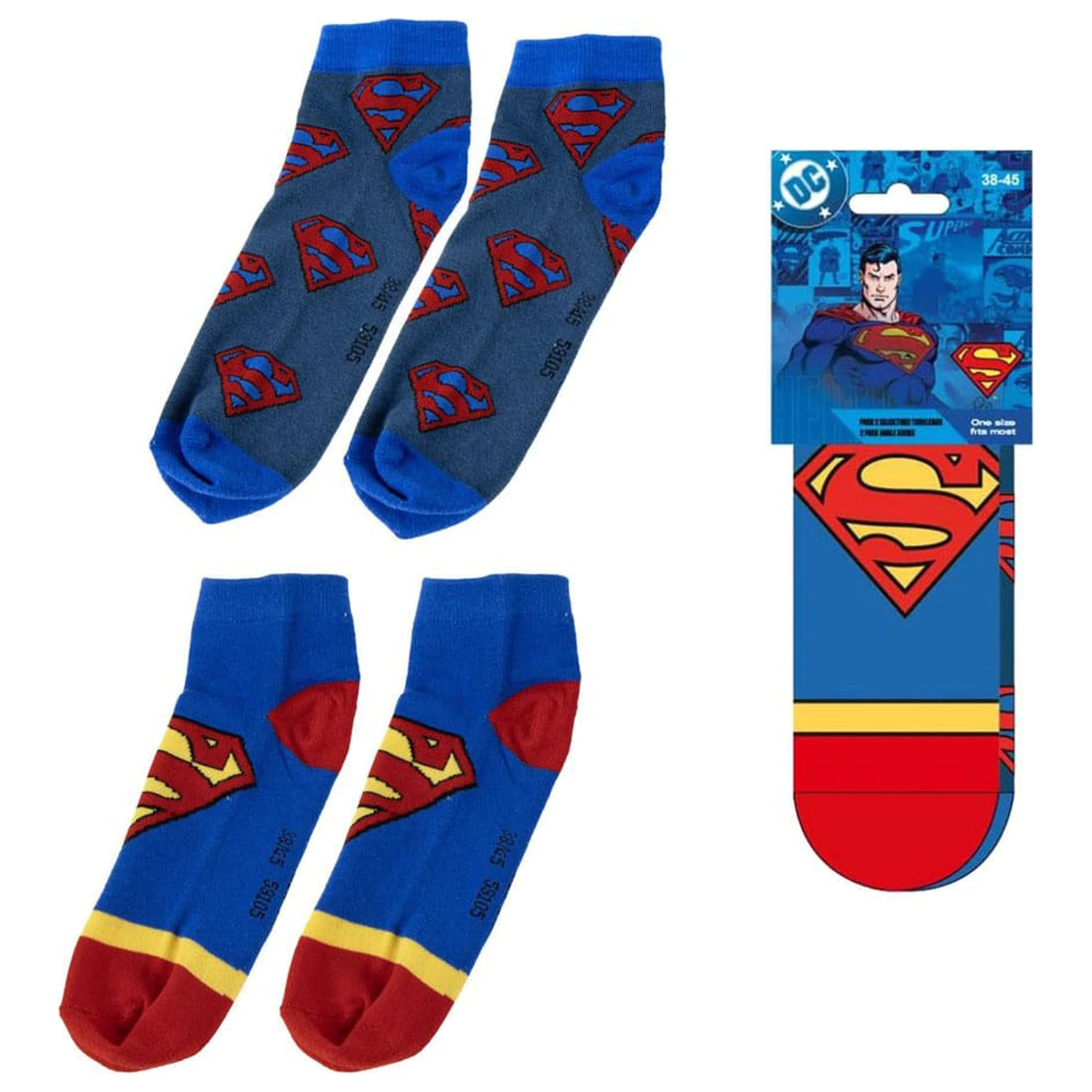 DC Comics členkové ponožky 2 balenia Superman 38-45 produktová fotografia