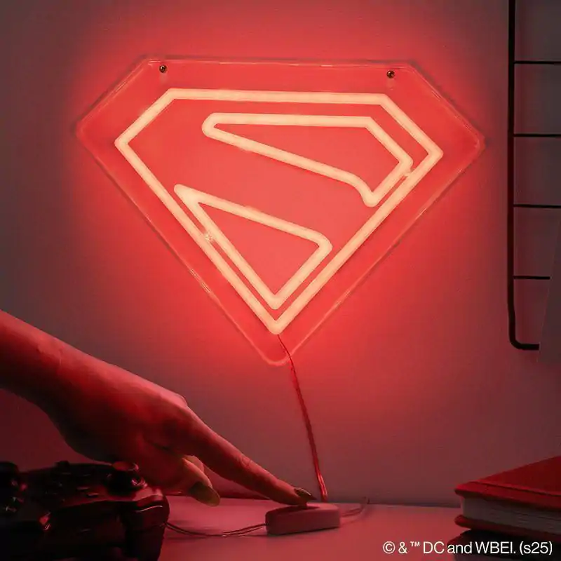 DC Comics LED Nástenné Svetlo Lampa Superman Neon produktová fotografia