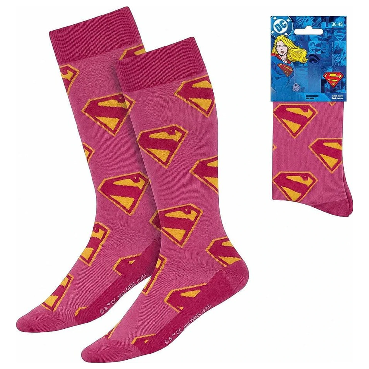 DC Comics ponožky Superman Supergirl 36-43 produktová fotografia