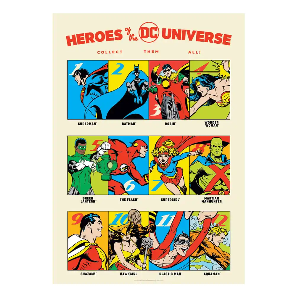 DC Comis Art Print 90. výročie Heroes Limited Edition 42 x 30 cm produktová fotografia