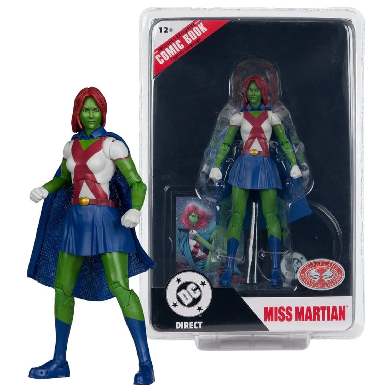 DC Direct Page Punchers akčná figúrka Miss Martian (Teen Titans #41) (Red Platinum Edition) 17 cm produktová fotografia