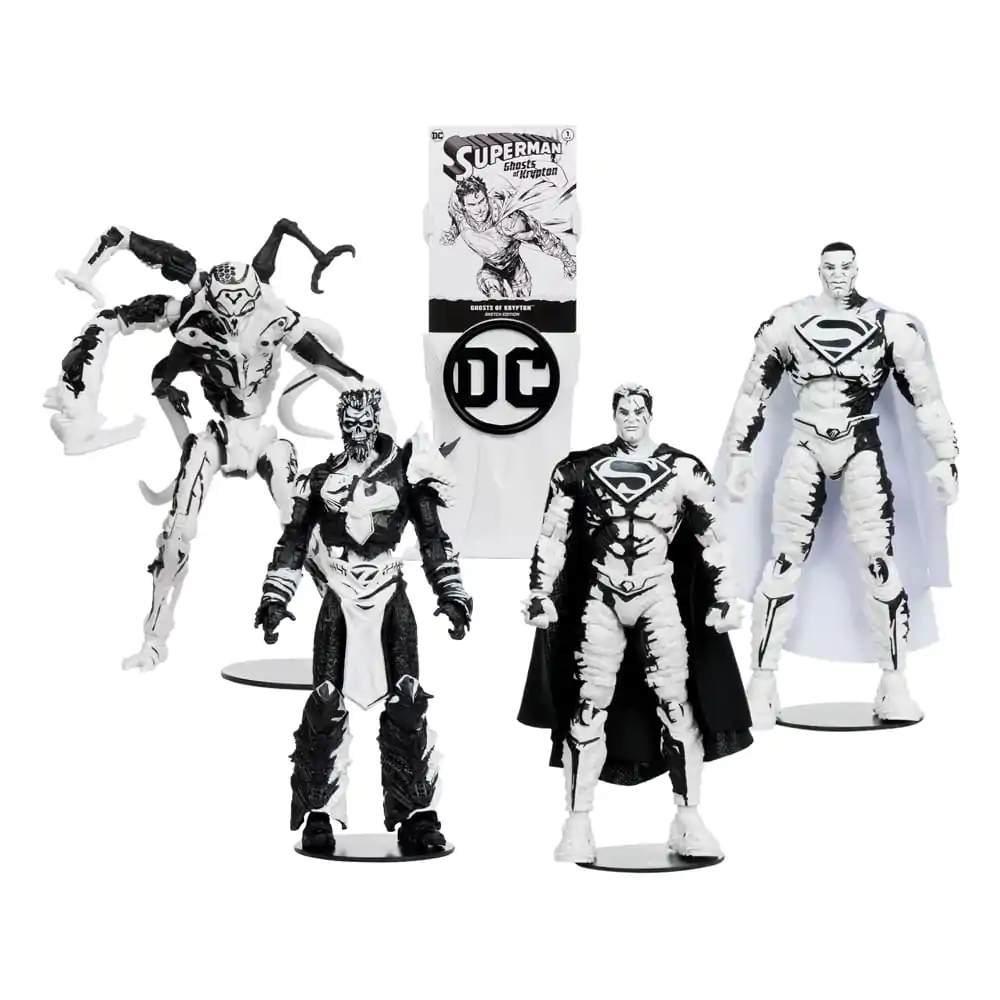 DC Direct Page Punchers Akčné figúrky a képregénnyel, 4 db-os csomag, Superman sorozat (vázlat kiadás) (Gold Label), 18 cm termékfotó