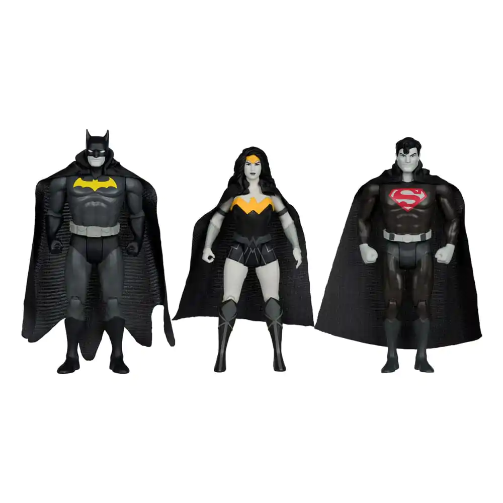 DC Direct Super Powers Action Figures Batman, Superman & Wonder Woman Black & White Accent Edition Gold Label 13 cm akčné figúrky termékfotó