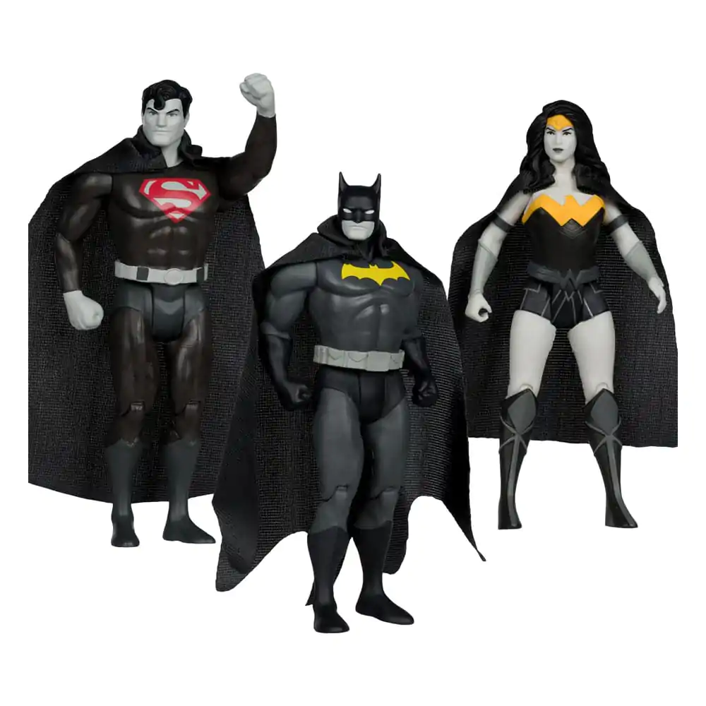 DC Direct Super Powers Action Figures Batman, Superman & Wonder Woman Black & White Accent Edition Gold Label 13 cm akčné figúrky termékfotó