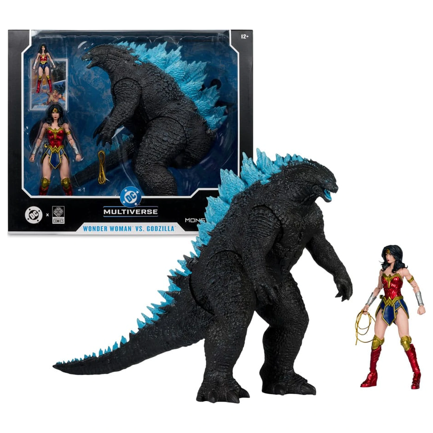 DC Justice League Monsterverse DC Multiverse akčné figúrky 2-balenie Wonder Woman Vs. Atomic Blast Godzilla 18 cm produktová fotografia