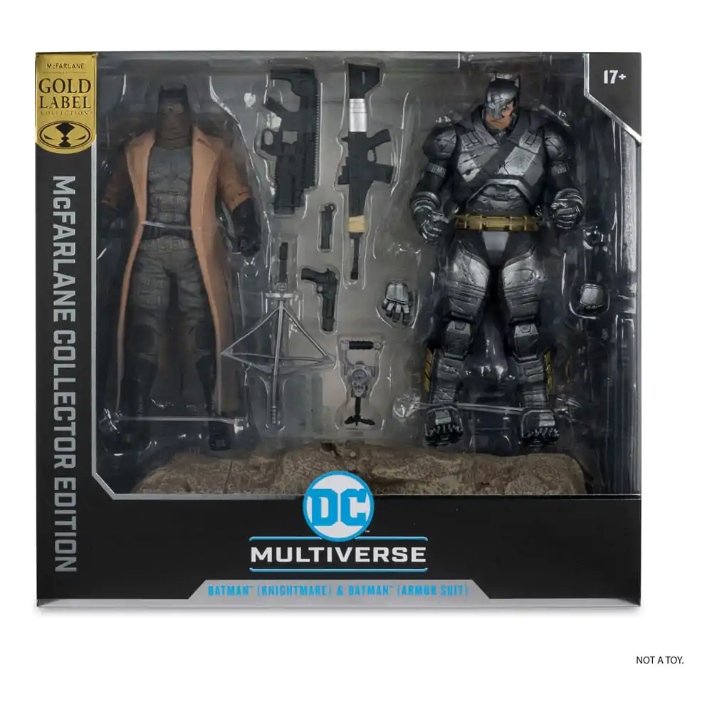 DC Multiverse McFarlane Collector Edition akčné figúrky 2-Pack #02 Batman (Knightmare) & Batman (Armor Suit) (BvS: DoJ) (Gold Label) 18 cm produktová fotografia