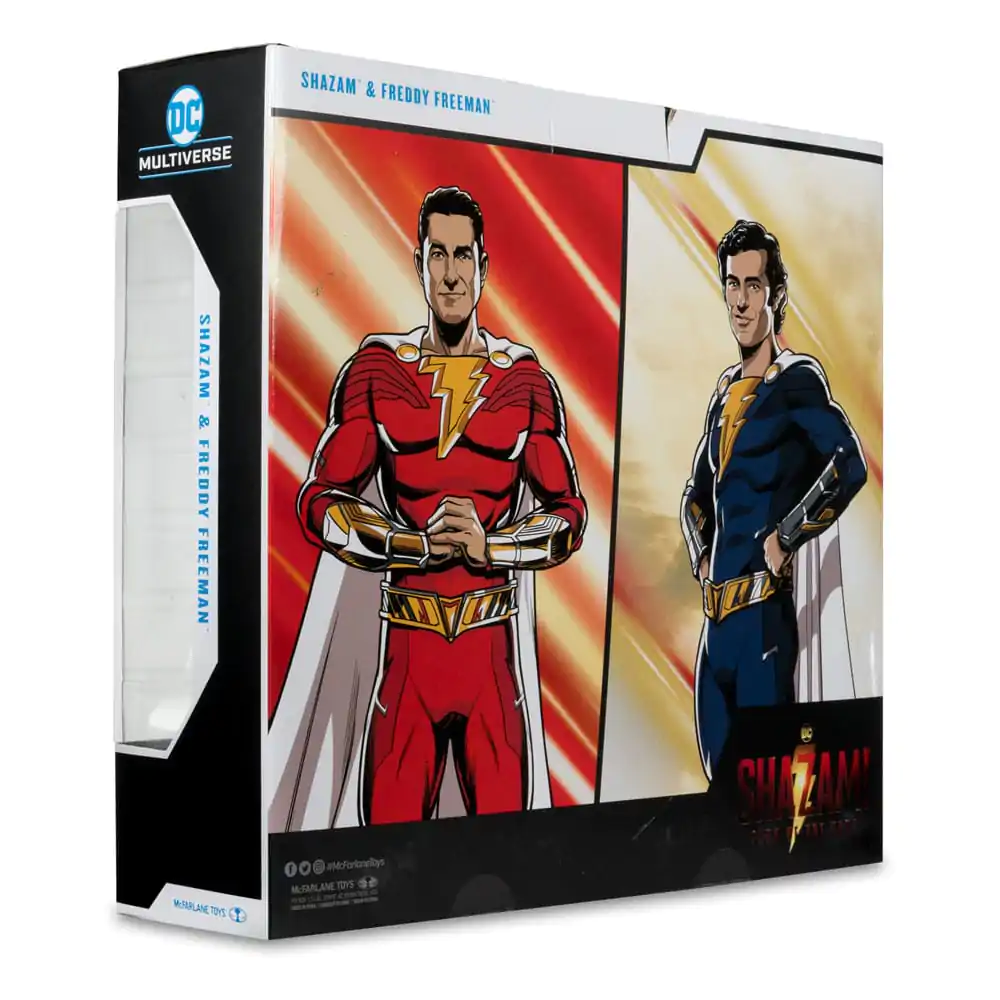 DC Multiverse akčných figúrok csomag 2 db Shazam (Battle Damage) & Freddie Freeman (Gold Label) 18 cm termékfotó