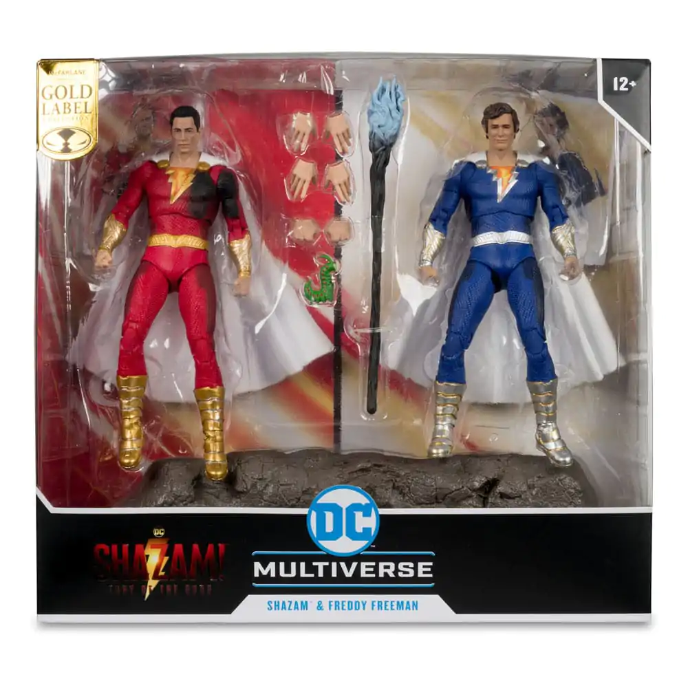 DC Multiverse akčných figúrok csomag 2 db Shazam (Battle Damage) & Freddie Freeman (Gold Label) 18 cm termékfotó