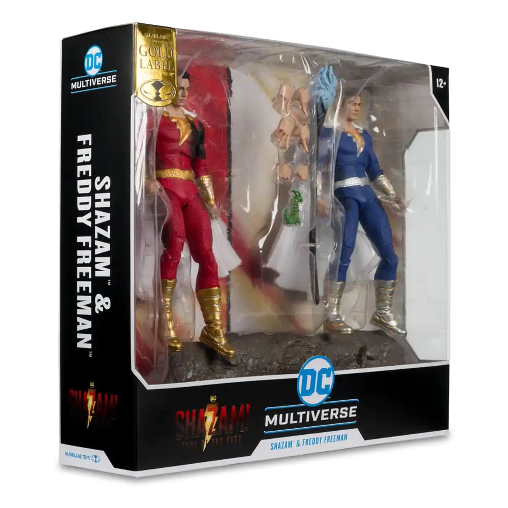 DC Multiverse akčných figúrok csomag 2 db Shazam (Battle Damage) & Freddie Freeman (Gold Label) 18 cm termékfotó