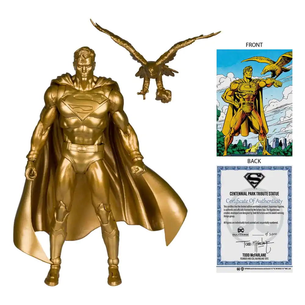 DC Multiverse Akčná figúrka Superman (Centennial Park Tribute Statue) Gold Label 18 cm termékfotó