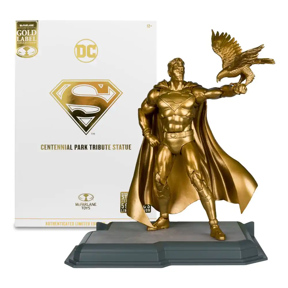 DC Multiverse Akčná figúrka Superman (Centennial Park Tribute Statue) Gold Label 18 cm termékfotó