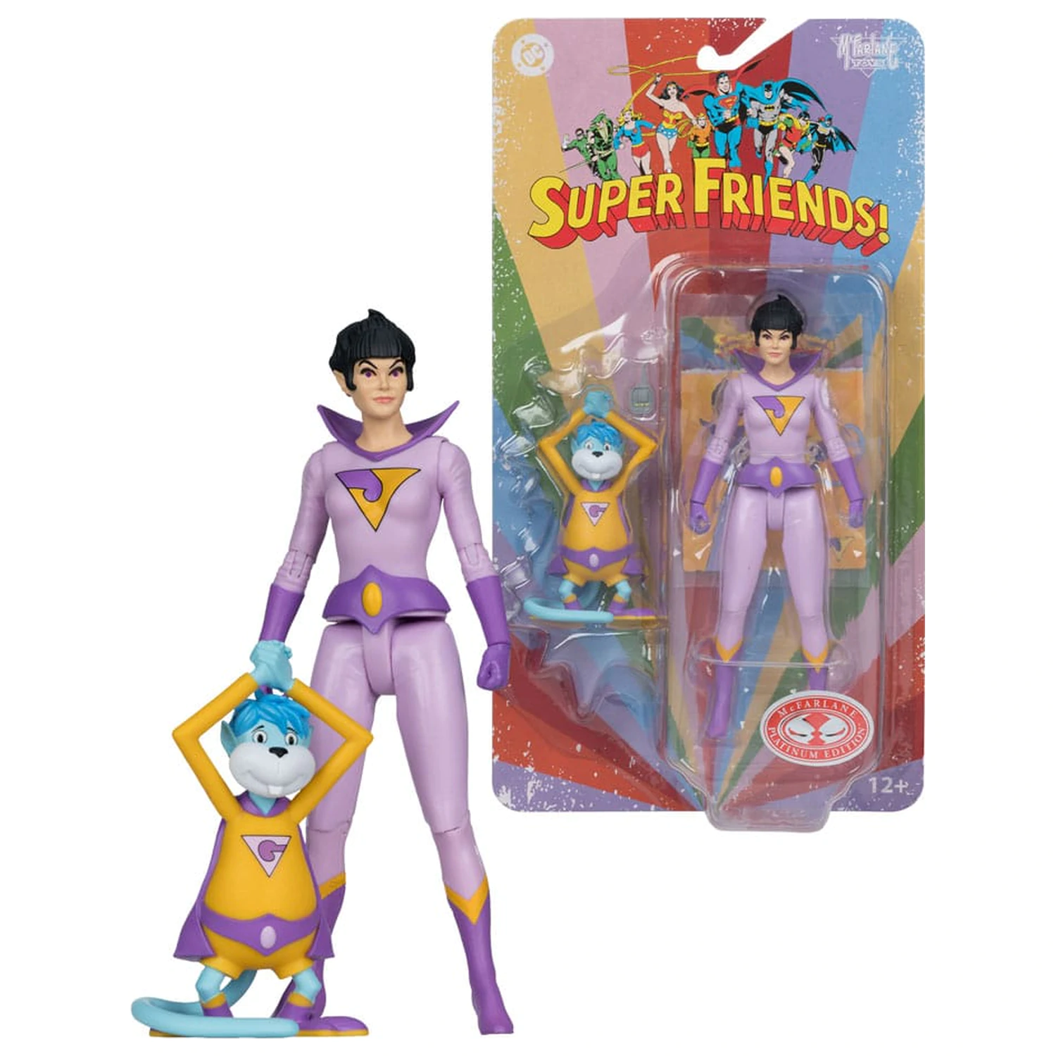 DC Retro Super Friends akčná figúrka Jayna & Gleek (Red Platinum Edition) 15 cm produktová fotografia