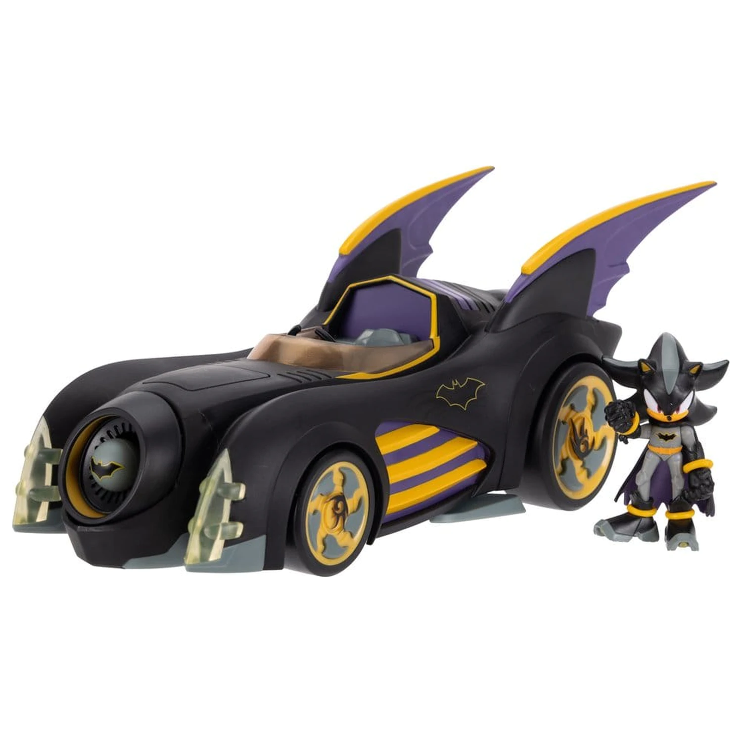 DC x Sonic - The Hedgehog akčná figúrka s vozidlom Shadow Batman & Batmobile 6 cm produktová fotografia