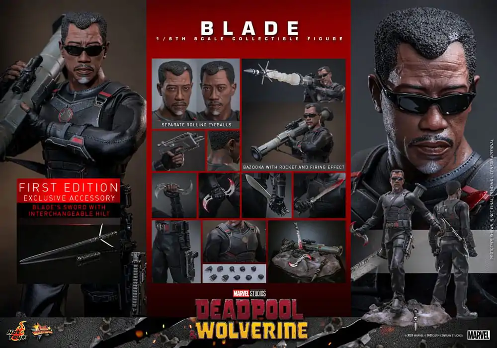 Deadpool & Wolverine Movie Masterpiece Akčná Figúrka 1/6 Blade 30 cm produktová fotografia