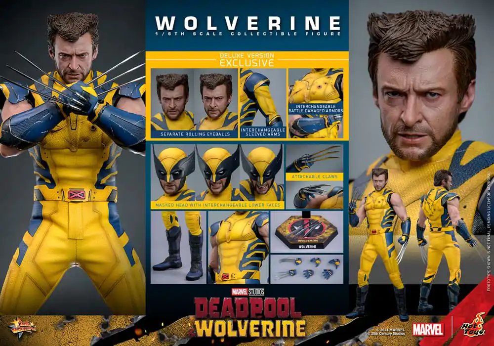 Deadpool & Wolverine Movie Masterpiece Akčná figúrka 1/6 Wolverine (Deluxe verzia) 31 cm termékfotó