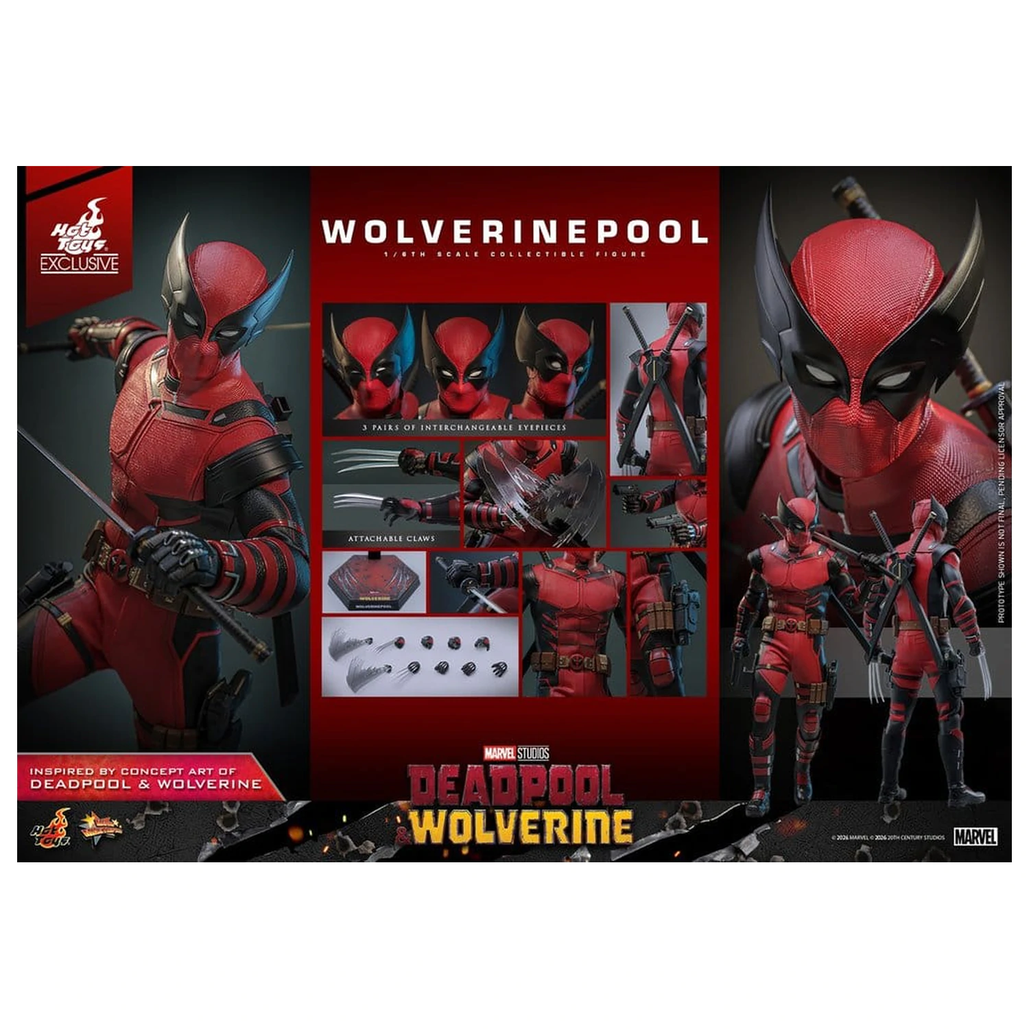 Deadpool & Wolverine Movie Masterpiece akčná figúrka 1/6 Wolverinepool 31 cm produktová fotografia