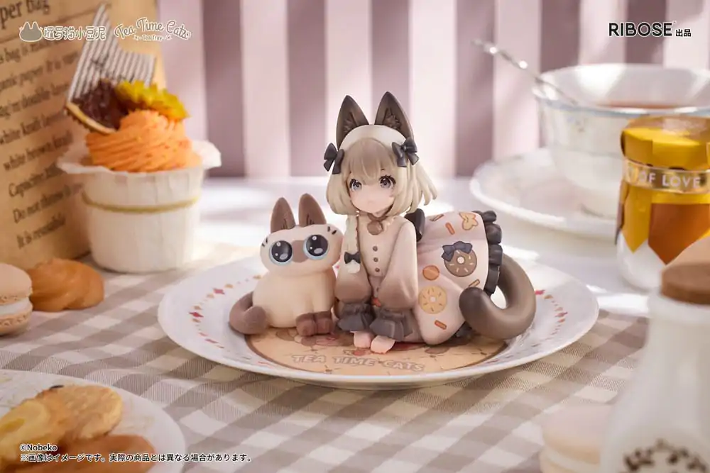 Decorated Life Collection PVC soška Tea Time Cats x Siamese Cat Azuki-san Friendship Collaboration Exclusive Set 18 cm produktová fotografia