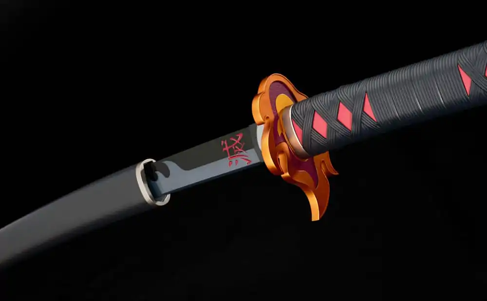 Demon Slayer: Kimetsu no Yaiba Proplica replika 1/1 Nichirin meč (Tanjiro Kamado) Kyojuro Rengoku´s Sword Gueard Ver. 88 cm produktová fotografia