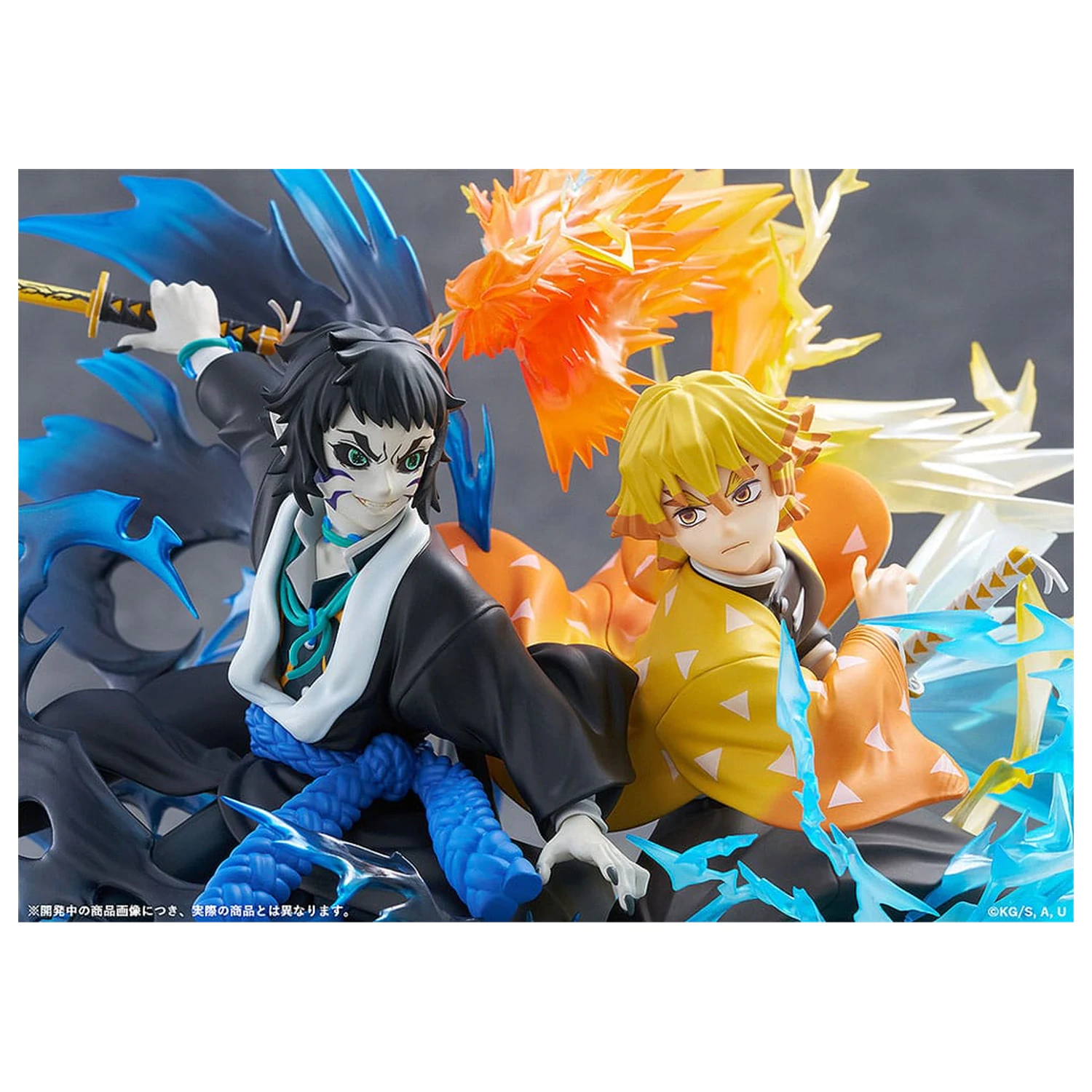 Demon Slayer: Kimetsu no Yaiba PVC socha Zenitsu Agatsuma & Kaigaku 15 cm produktová fotografia
