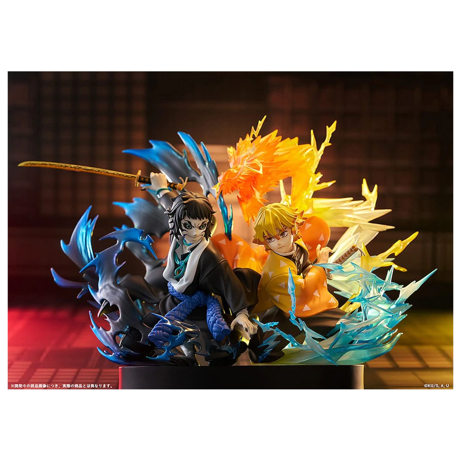 Demon Slayer: Kimetsu no Yaiba PVC socha Zenitsu Agatsuma & Kaigaku 15 cm produktová fotografia