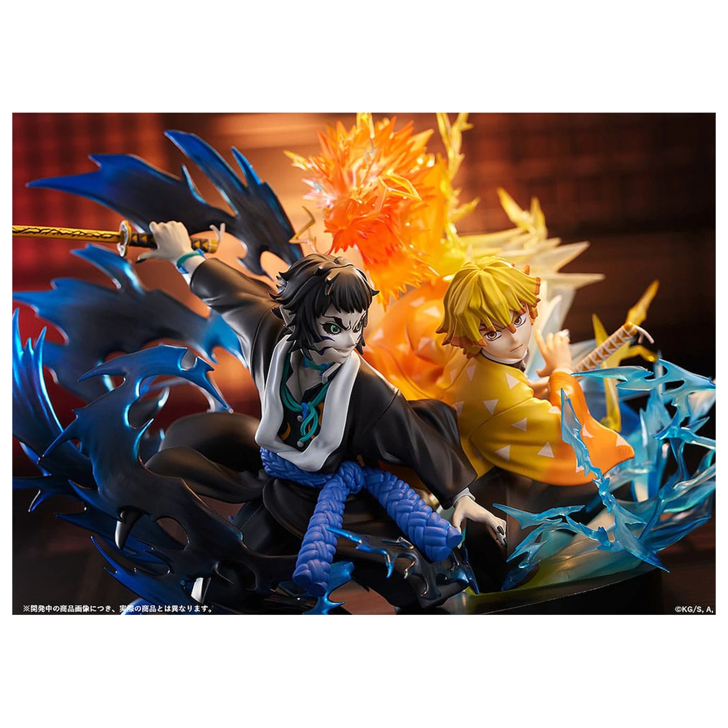 Demon Slayer: Kimetsu no Yaiba PVC socha Zenitsu Agatsuma & Kaigaku 15 cm produktová fotografia