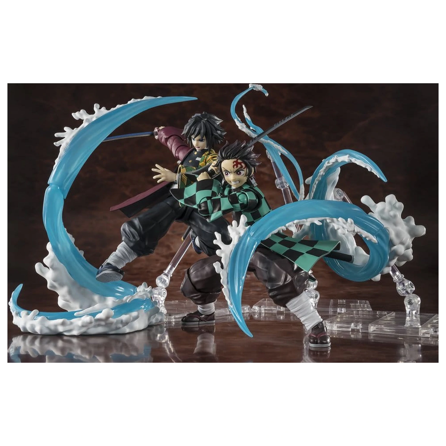 Demon Slayer: Kimetsu no Yaiba S.H. Figuarts súprava príslušenstva Tanjiro Kamado & Giyu Tomioka Water Breathing voliteľné diely súpravy produktová fotografia