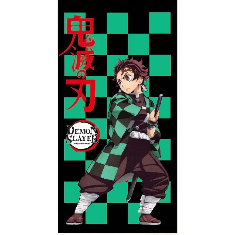 Demon Slayer Kimetsu no Yaiba Tanjiro Kamado mikrovláknová plážová osuška produktová fotografia