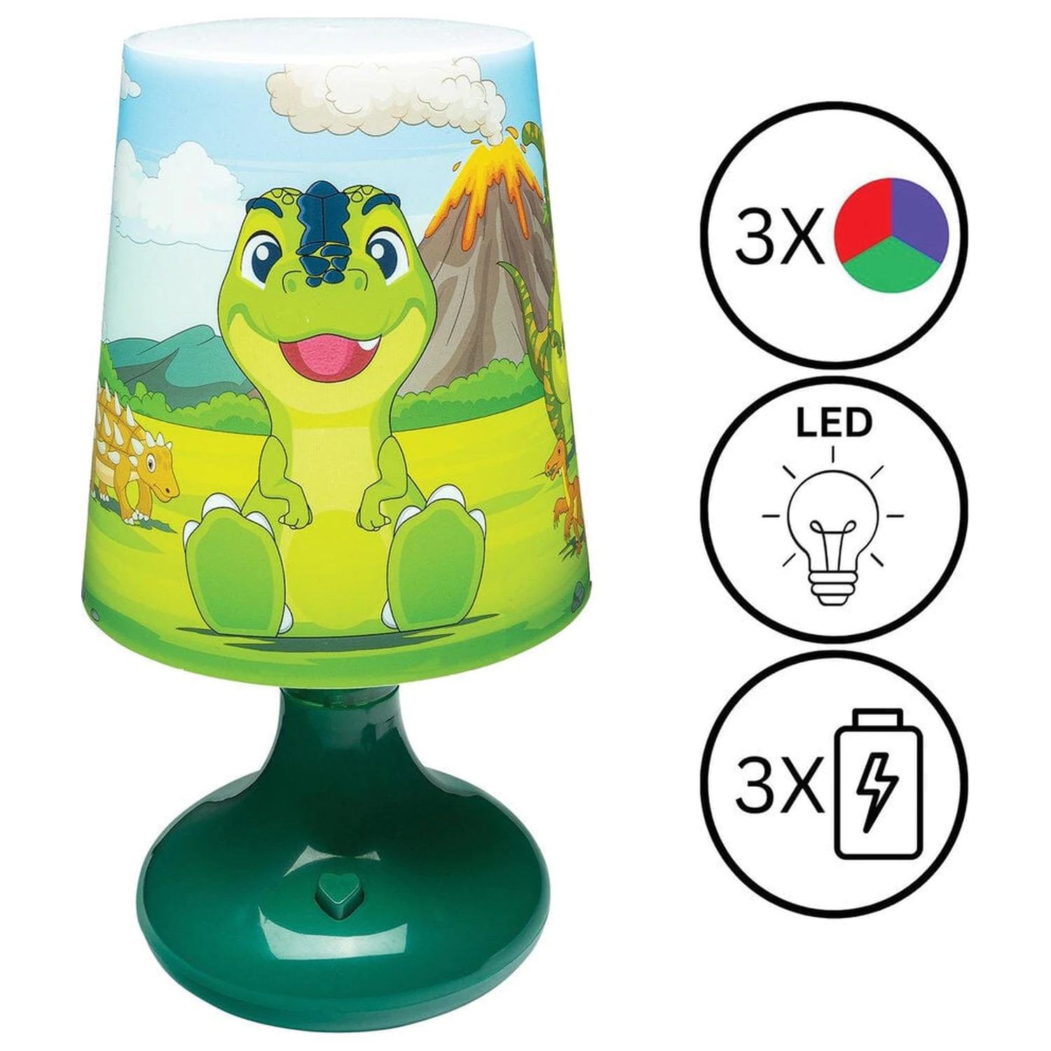 Dinosaurie nočné svetlo produktová fotografia