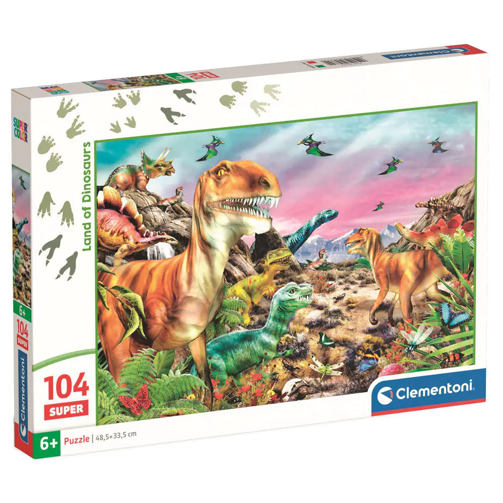 Dinosaur Land super puzzle 104 dielikov produktová fotografia