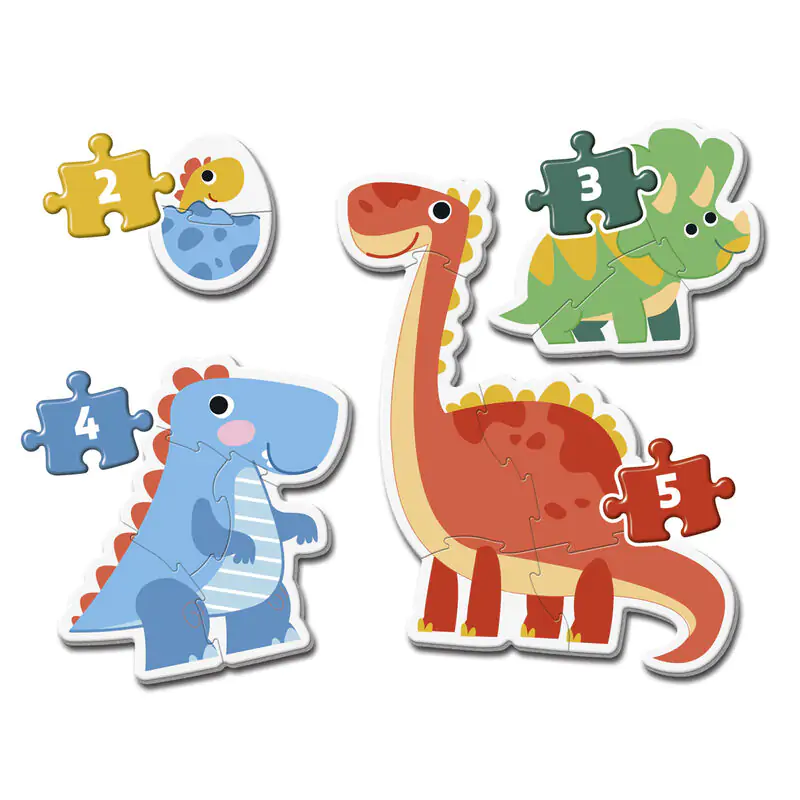 Puzzle dinosaury 2-3-4-5 ks produktová fotografia