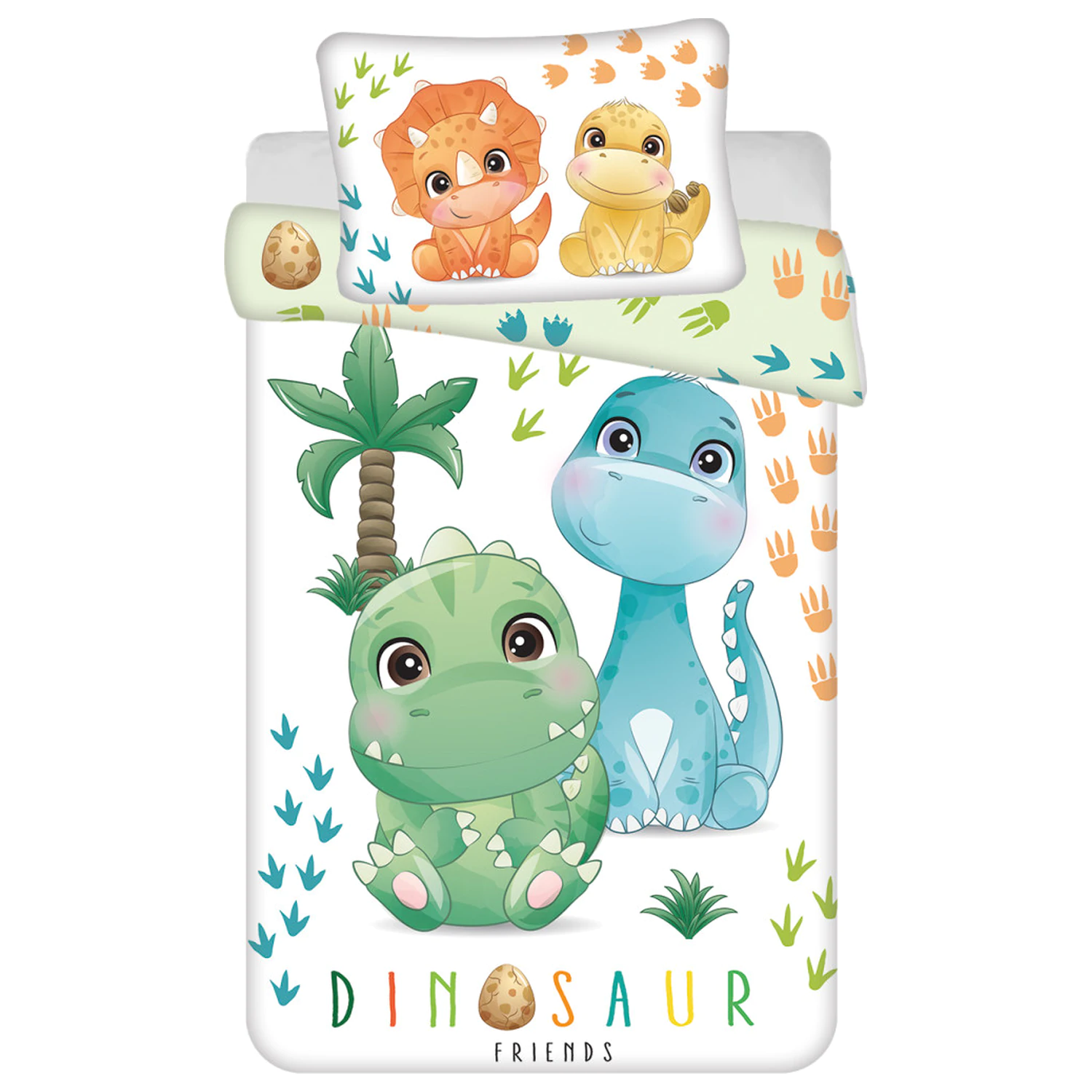 Dinosaur Friends Detská obliečka na perinu pre batoľatá produktová fotografia