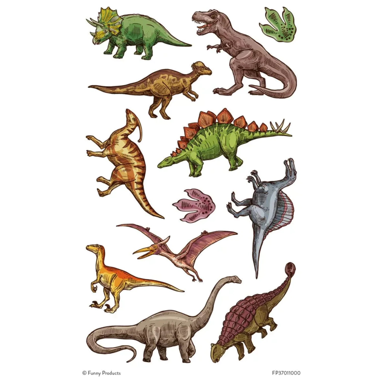 Dinosaur Legends tetovania 12-kusové produktová fotografia