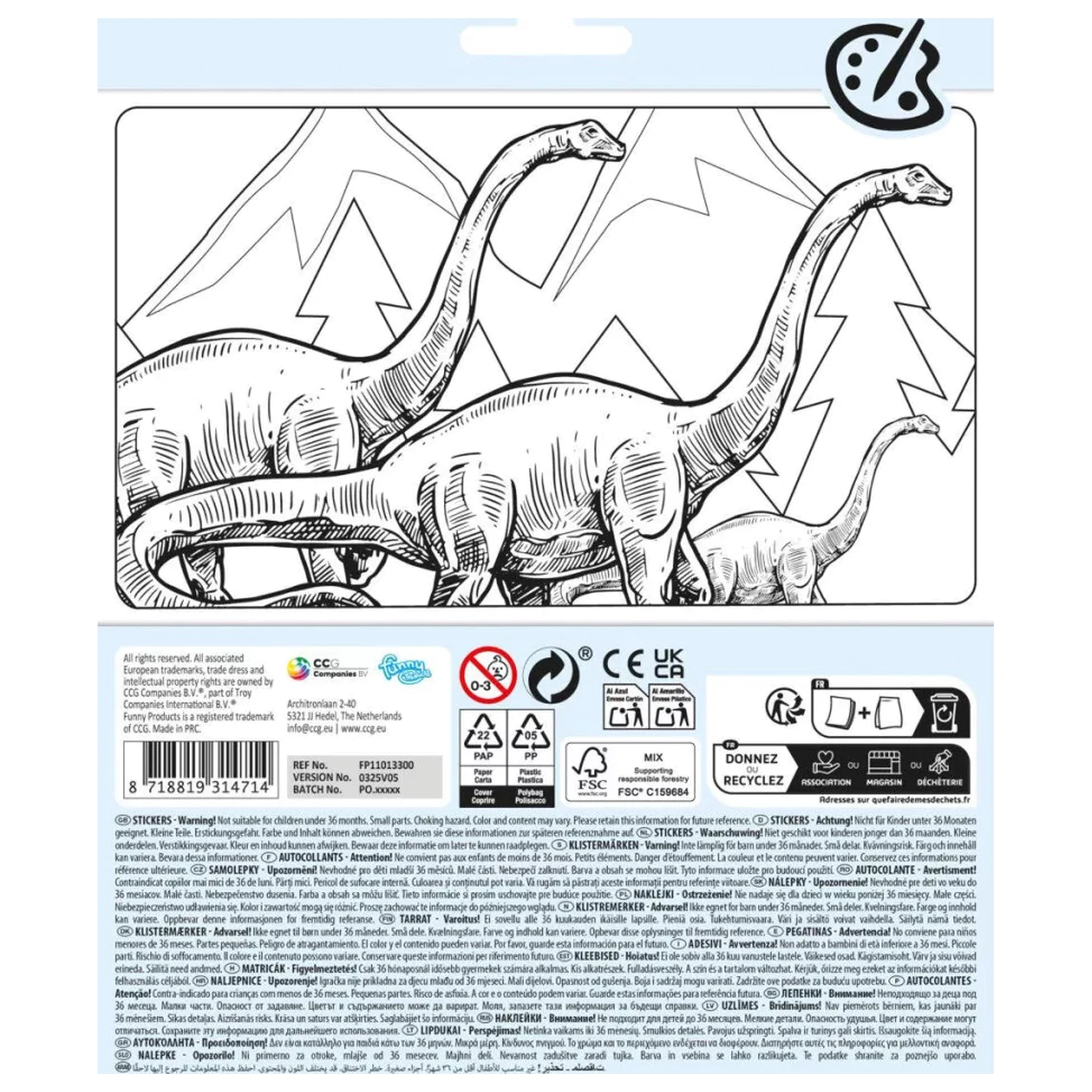 Dinosaurus Roarsome nálepka produktová fotografia