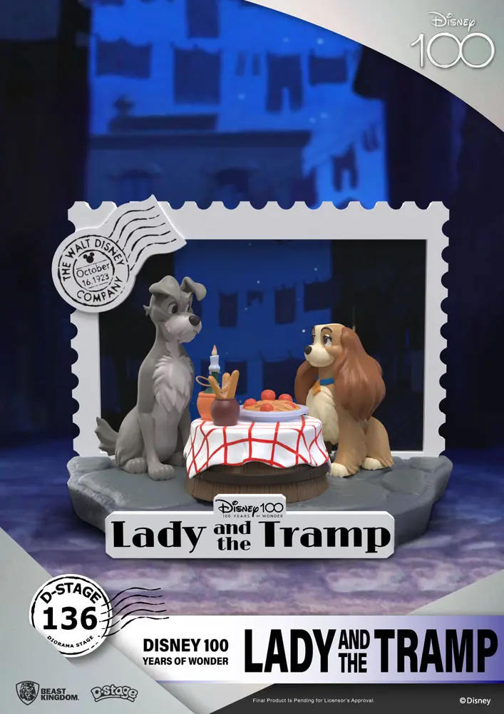 Disney 100th Anniversary D-Stage PVC Dioráma Lady And The Tramp 12 cm produktová fotografia