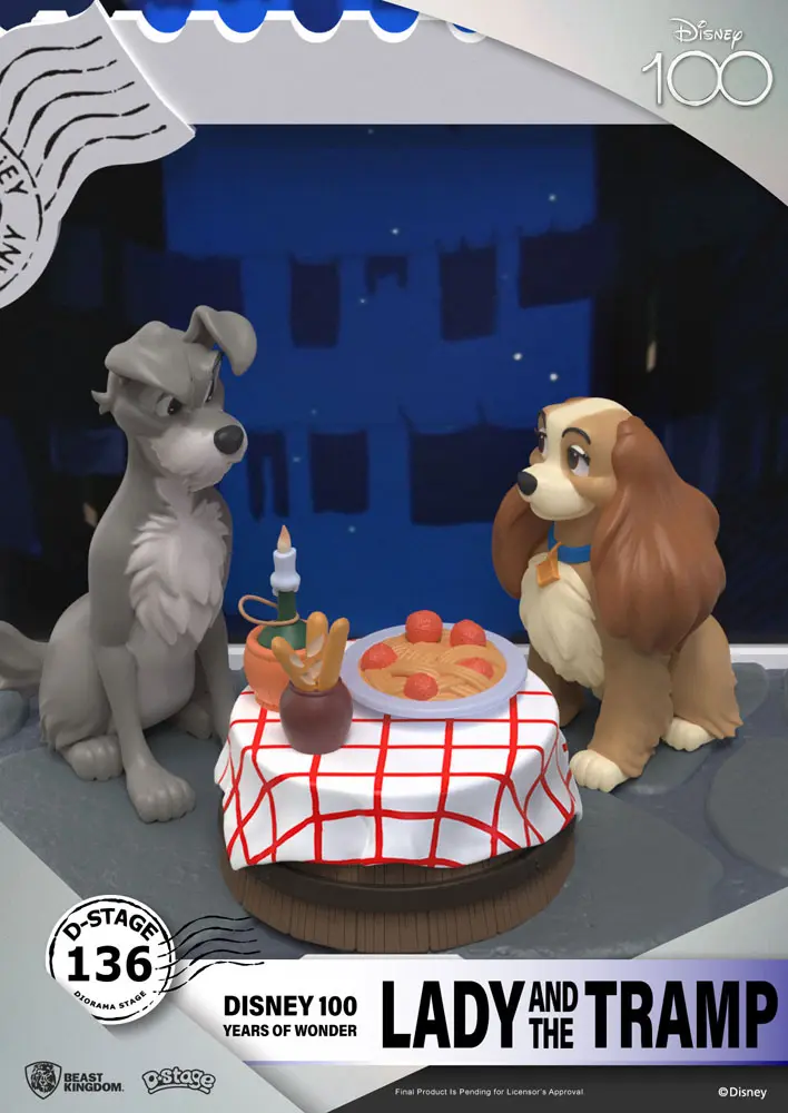 Disney 100th Anniversary D-Stage PVC Dioráma Lady And The Tramp 12 cm produktová fotografia