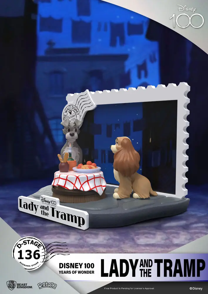 Disney 100th Anniversary D-Stage PVC Dioráma Lady And The Tramp 12 cm produktová fotografia