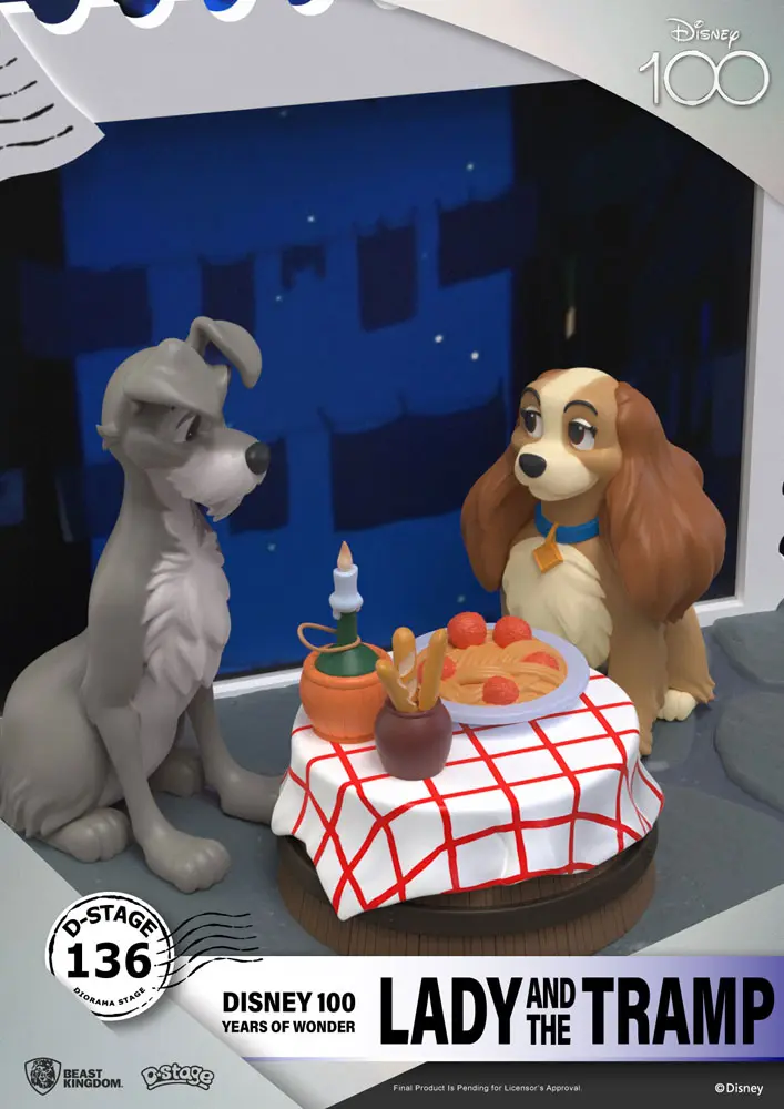 Disney 100th Anniversary D-Stage PVC Dioráma Lady And The Tramp 12 cm produktová fotografia