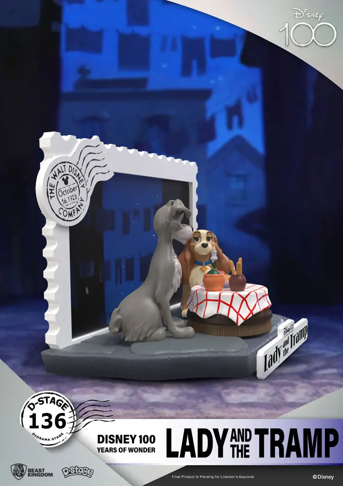 Disney 100th Anniversary D-Stage PVC Dioráma Lady And The Tramp 12 cm produktová fotografia