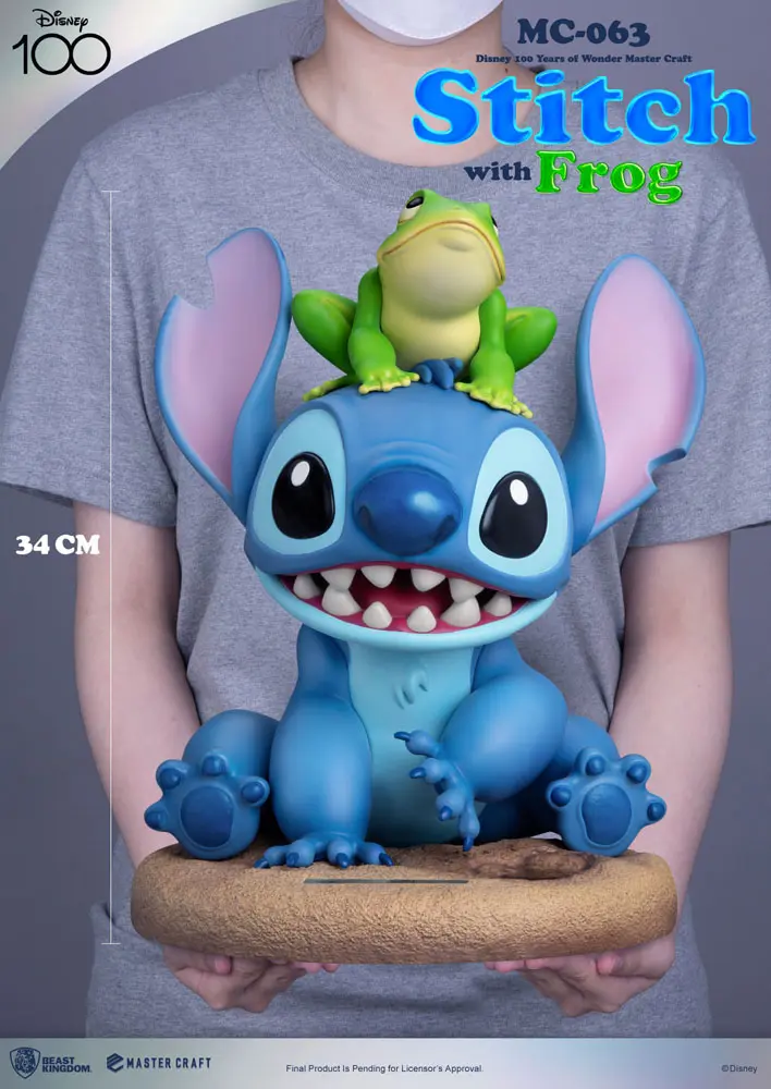 Disney 100th Master Craft Socha Stitch s Frog 34 cm produktová fotografia