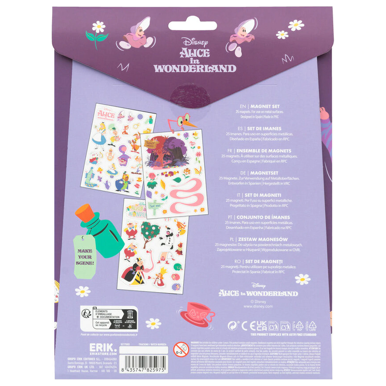Disney Alice in Wonderland súprava vyrezávaných magnetiek produktová fotografia