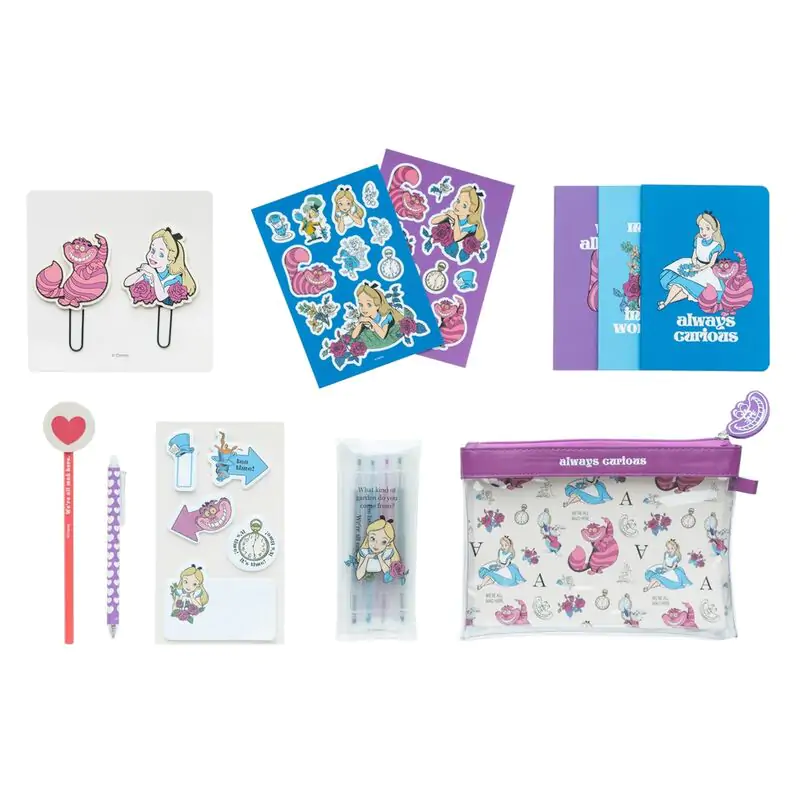 Disney Alice in Wonderland stationery kitsúprava písacích potrieb produktová fotografia